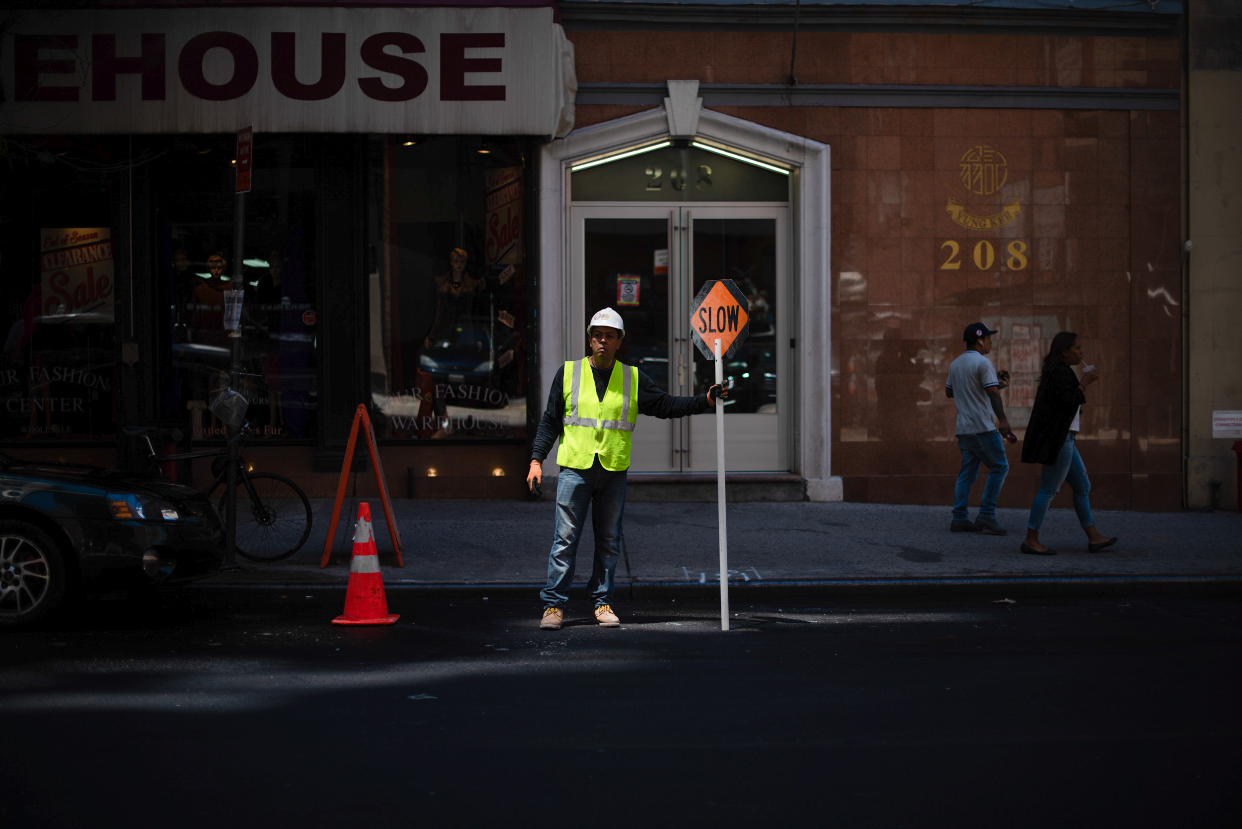 CONSTRUCTION WORKER IN THE SHADOWS