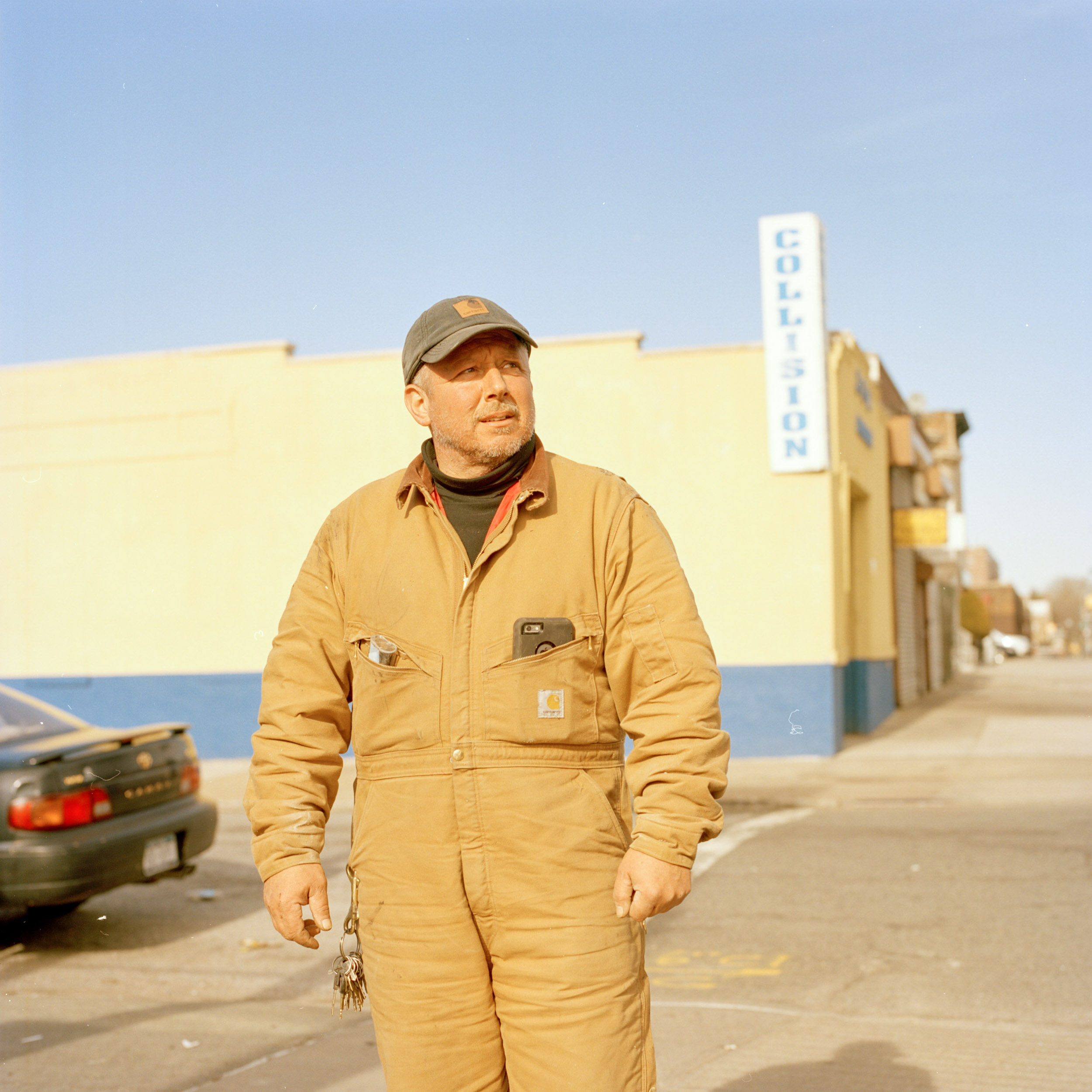 PORTRAIT OF DAVE THE MECHANIC IN BROOKLYN