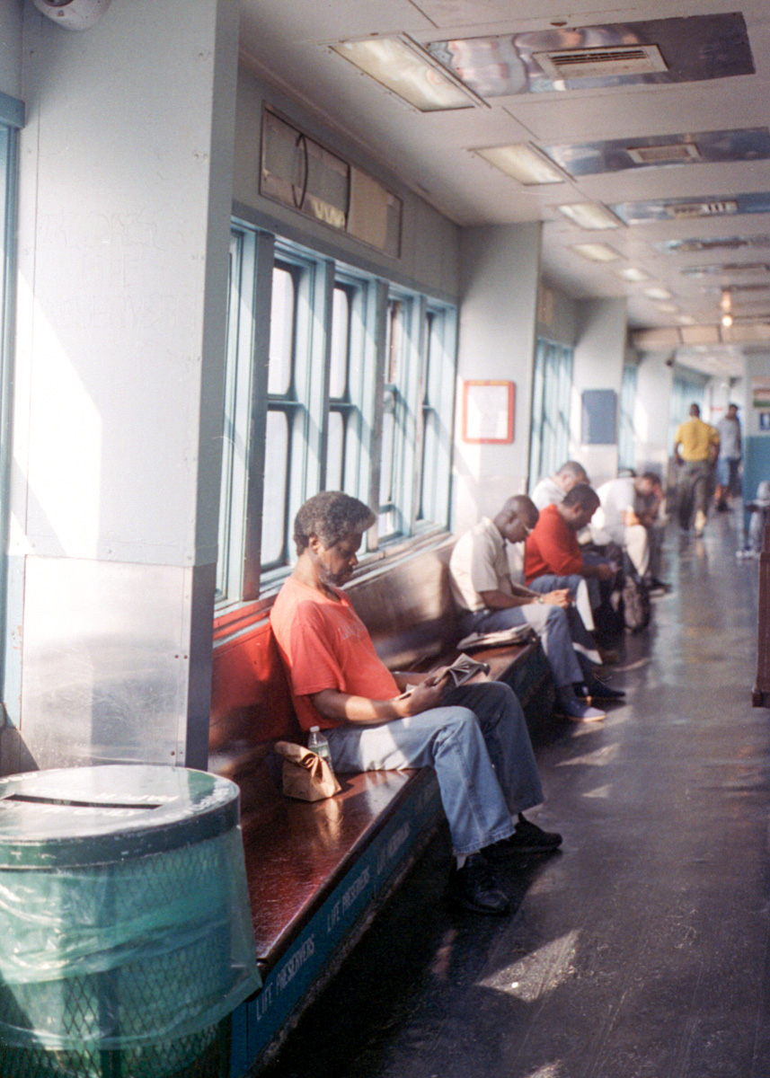 Passengers on the Staten Island Ferry